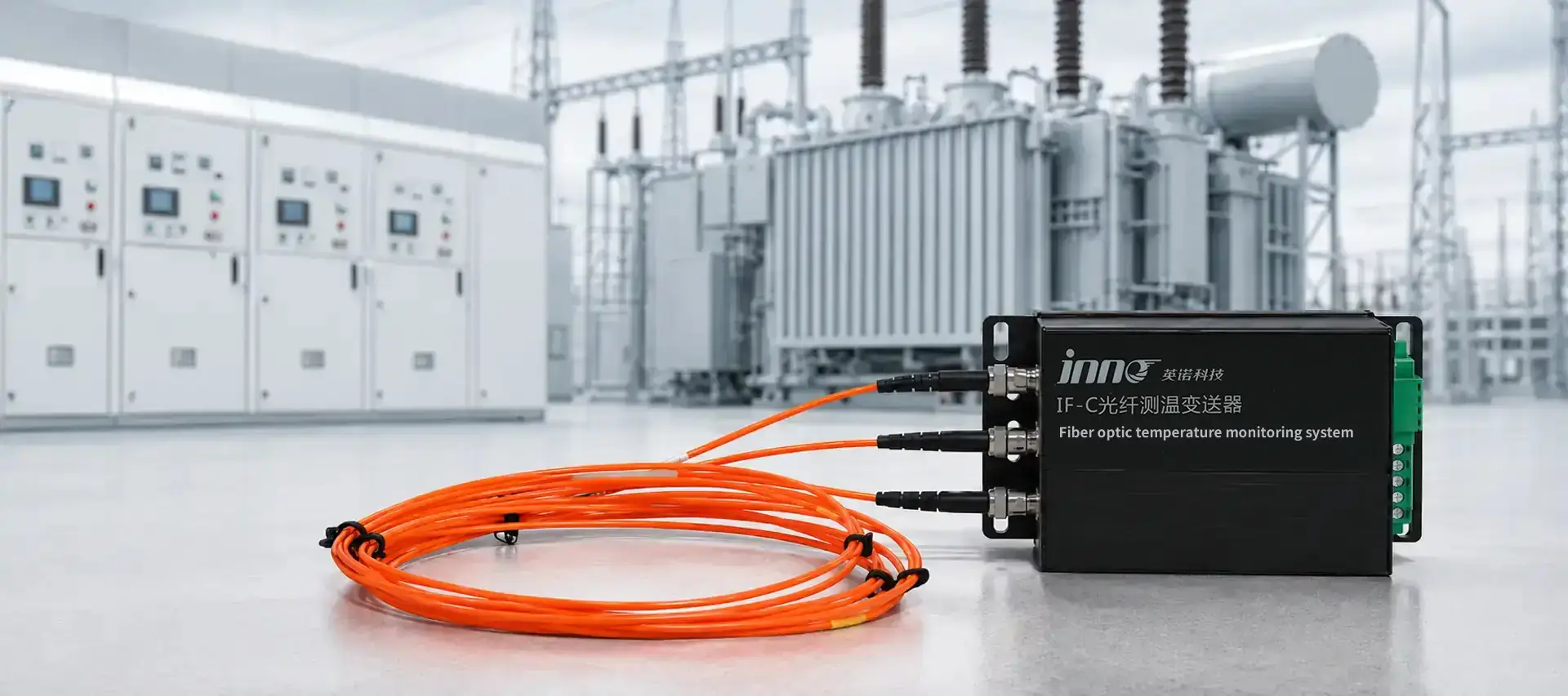 INNO fiber optic temperature monitoring equipment installed for a transformer application