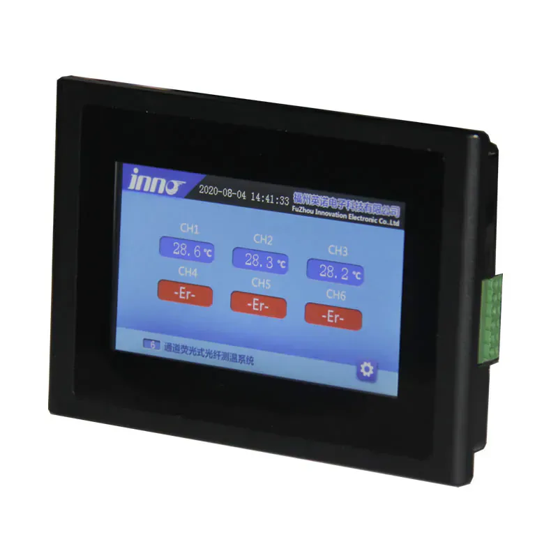Fiber optic temperature display instrument