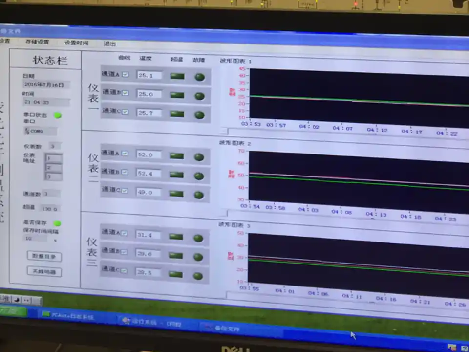 Legacy fluorescence fiber optic temperature monitoring computer interface